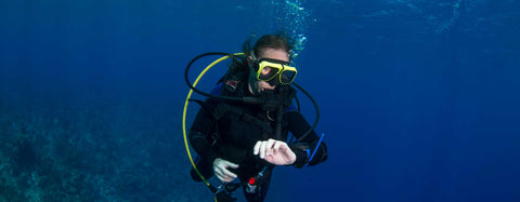 Diving masks available with bifocal lenses