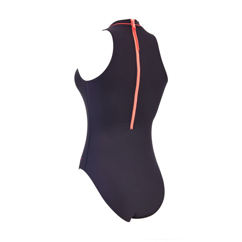 Zoggs Cable zipped highneck swimsuit (ECOLAST)